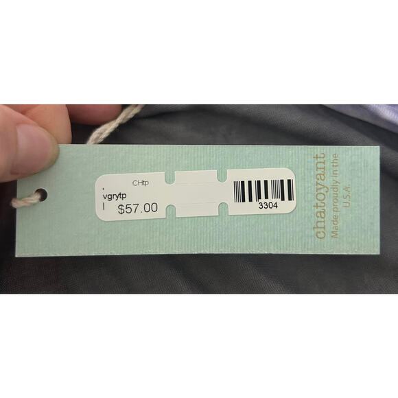 CHATOYANT Gray Dyed Cold Shoulder Sheer Blouse Top Womens L - Picture 5 of 6